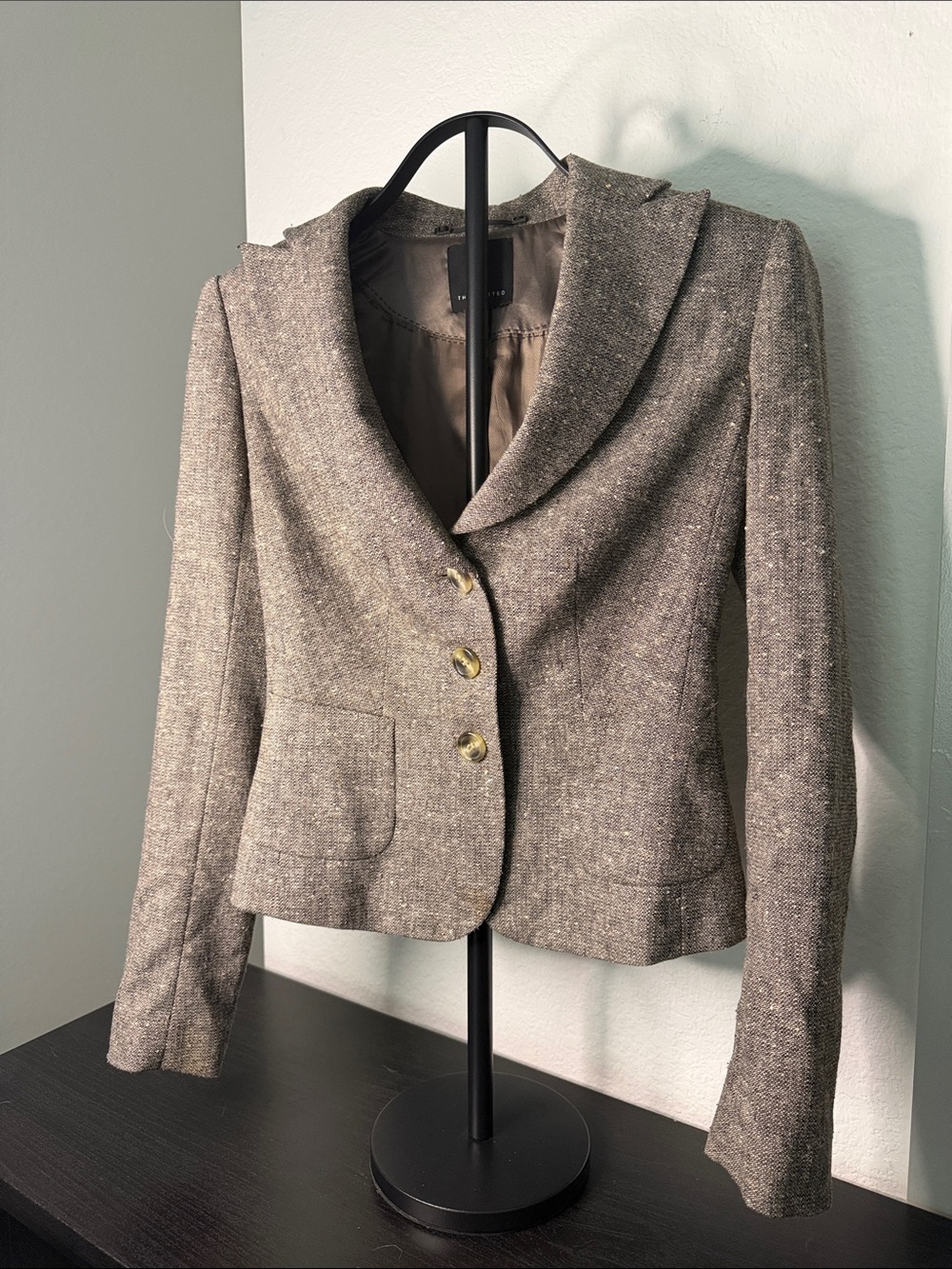 The Limited Brown Tweed Blazer Jacket
